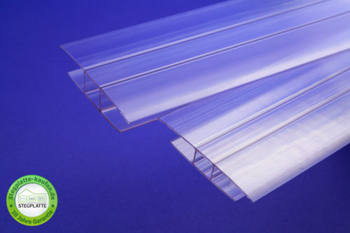 Polycarbonat H Verbindungsprofil transparent
